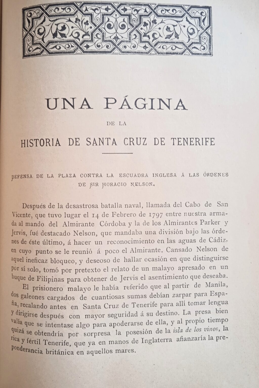 Libro del mes de julio "Una página de la historia de Santa Cruz de ...